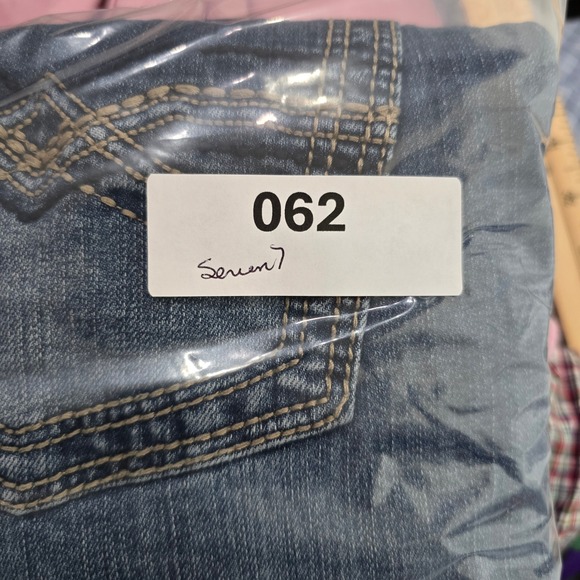 Seven7 Premium Denim Co. Mens Straight Leg Blue Jeans W38 L30 - Picture 8 of 8